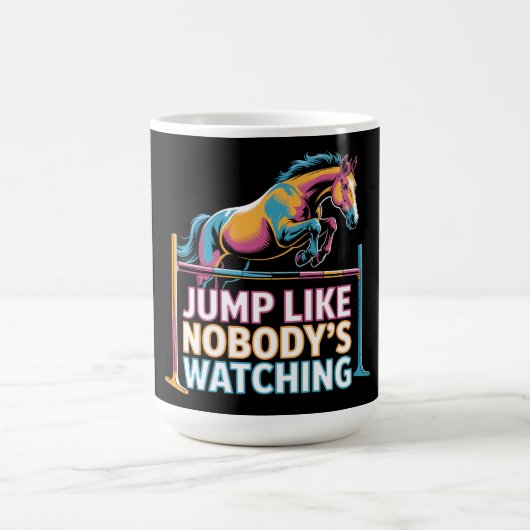 Mug Cheval Jump - Sauter comme personne ne regarde (Centre)