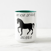 Mug Cheval Lover deux tonneaux avec un nom personnalis (Centre)