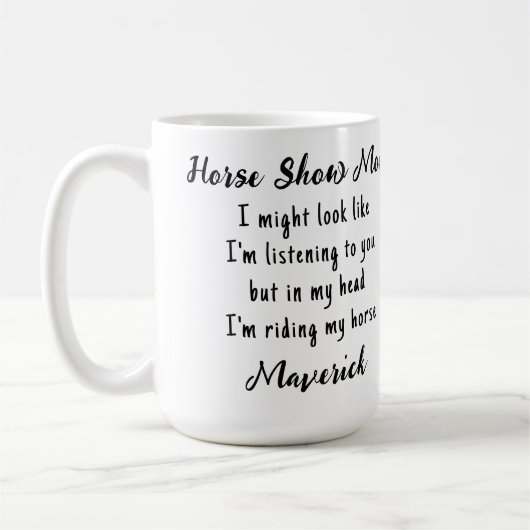 Mug Cheval Lover Equestrition Cadeau Funny Custom 1 Ph (Gauche)