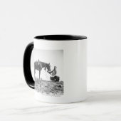 Mug Cheval mangeant d'un chapeau de cowboy (Devant gauche)