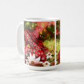 Mug Cheval marguerrier Art Abstrait Rouge Blanc Vert F (Devant gauche)