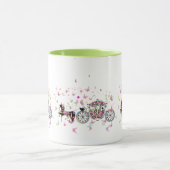 Mug Cheval mariage & Fleurs de transport & Papillons (Centre)