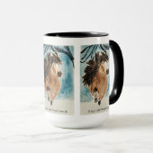 Mug Cheval miniature en Neige Aquarelle Art original (Devant droit)