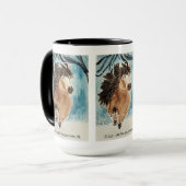 Mug Cheval miniature en Neige Aquarelle Art original (Devant gauche)
