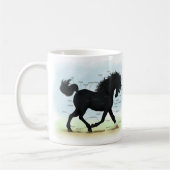 Mug Cheval noir avec carte d'anatomie Star & Sock (Gauche)