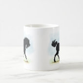 Mug Cheval noir avec étoile et soc (Beauté noire) (Centre)