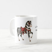 Mug Cheval Noir Blanc Rouge (Devant gauche)