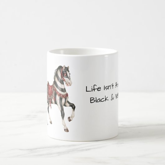 Mug Cheval Noir Blanc Rouge (Centre)