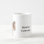 Mug Cheval noir Cheveux rose Brown (Centre)