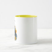 Mug Cheval noir entouré de fleurs Personnalisé (Centre)