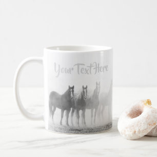 Mug Cheval noir et blanc Occident