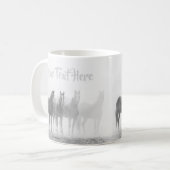 Mug Cheval noir et blanc Occident (Devant gauche)