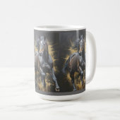 Mug cheval noir groovy (Devant droit)
