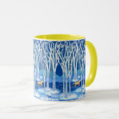 Mug Cheval nordique du fjord d'hiver (Devant droit)
