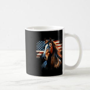 Mug Cheval Patriotique Drapeau Américain Équitation We