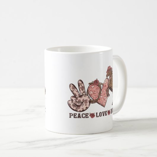 Mug Cheval Peace Love (Devant droit)