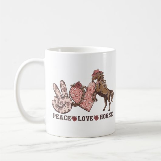Mug Cheval Peace Love (Gauche)
