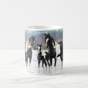 Mug Cheval Pinto Quarter Noir Chevaux Paint Chevaux Da