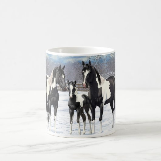 Mug Cheval Pinto Quarter Noir Chevaux Paint Chevaux Da (Centre)