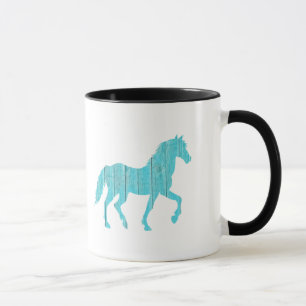 Mug cheval poney animal étalon, mustang silhouette
