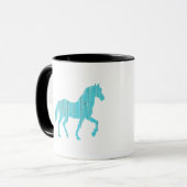 Mug cheval poney animal étalon, mustang silhouette (Devant gauche)