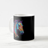 Mug Cheval Pop Coloré Portrait Chevaux (Devant gauche)