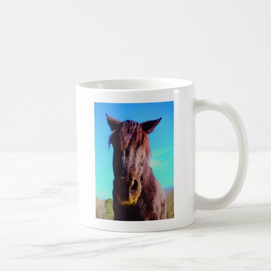 Mug Cheval pourpre avec Bouche verte (Droite)