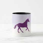 Mug Cheval pourpre sur Ombre violet clair (Centre)