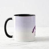 Mug Cheval pourpre sur Ombre violet clair (Gauche)