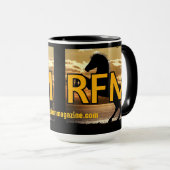 Mug Cheval RFM et coucher de soleil/soleil (Devant droit)