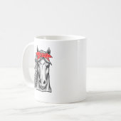 Mug Cheval Rouge Bandana Polka Dot - Laissez-Les Vous  (Devant gauche)