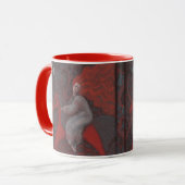 Mug "Cheval Rouge", femme gingembre, art folklorique, (Devant gauche)