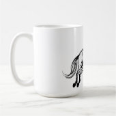 Mug Cheval Sauter Doodle noir et blanc (Gauche)