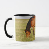 Mug Cheval sauvage Mère et Colt pâturage (Gauche)