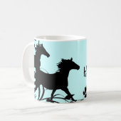 Mug Cheval sauvage noir (Devant gauche)