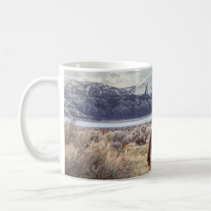 Mug Cheval sauvage : Paysage hivernal du Nevada.
