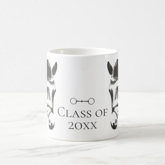 Mug Cheval Sketch, Snaffle Bit Grey Graduation Classe  (Centre)
