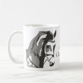Mug Cheval Sketch, Snaffle Bit Grey Graduation Classe  (Gauche)