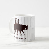 Mug Cheval Stables Western Horseback Bois Patiné (Devant gauche)