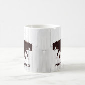 Mug Cheval Stables Western Horseback Bois Patiné (Centre)