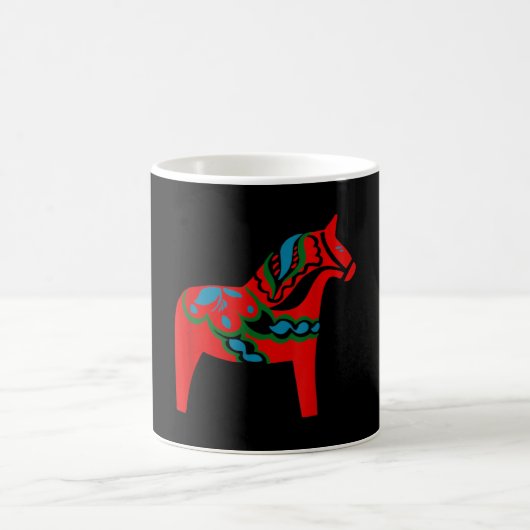 Mug Cheval suédois Dala Suède Cheval dalécarlien rouge (Centre)