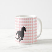 Mug Cheval sur le modèle de motif de diamant (Devant droit)