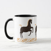Mug Cheval tacheté Black Gold Folk Art (Gauche)