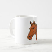Mug Cheval Tête Brown Animal de ferme (Devant gauche)