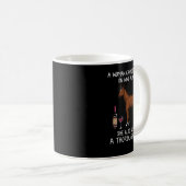 Mug Cheval Thoroughbred et vin drôle homme équestre (Devant droit)