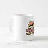 Mug Cheval & Travail Social Retro Sunset Vector Design (Devant gauche)
