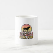 Mug Cheval & Travail Social Retro Sunset Vector Design (Centre)