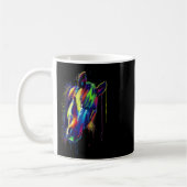 Mug Cheval Visage Main Dessinée Couleur de l'eau Splas (Gauche)