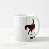 Mug Cheval Western Horseback Femme Bois Personnalisé (Devant droit)