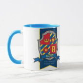 Mug Chevalier Aiden bouclier rouge nom bleu signifiant (Gauche)